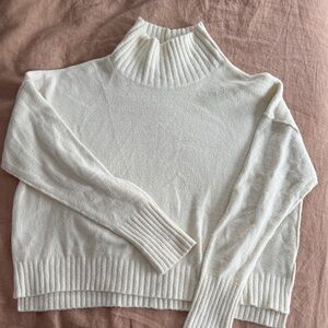 Free People Cream Turtleneck Sweater
